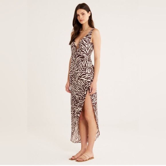 Rumer The Label Cyrus Zebra Maxi Dress XS - Picture 4 of 6